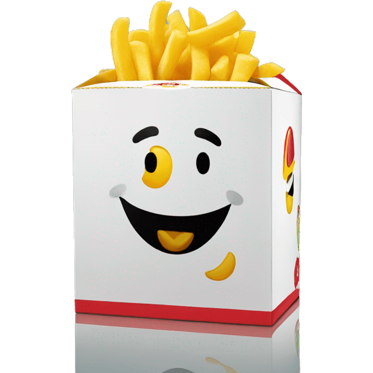 Happy meal box with a argentina logo emoji