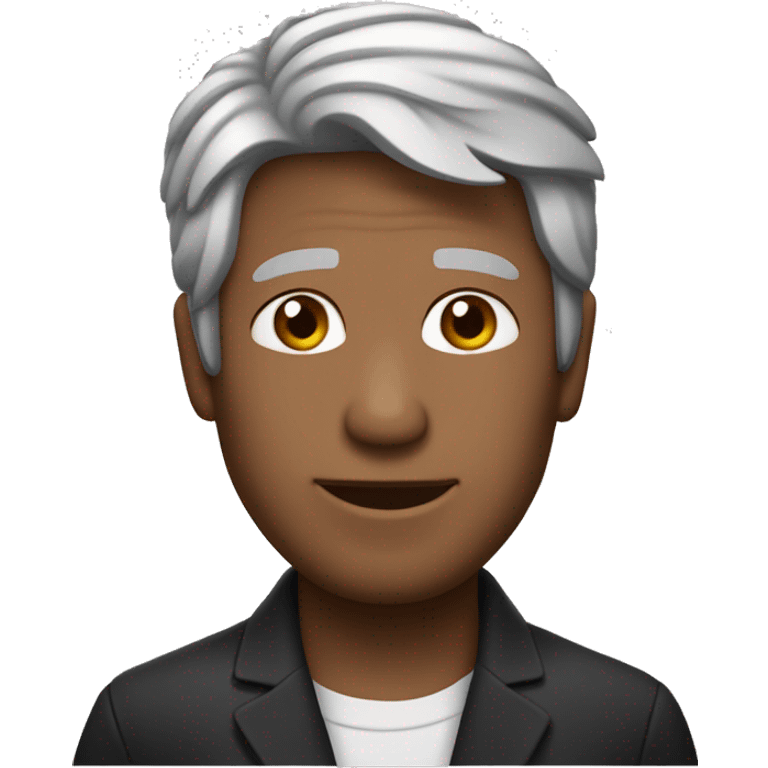 Gere um emoji para uma social mídia, braça do cabelo preto no ombro  emoji