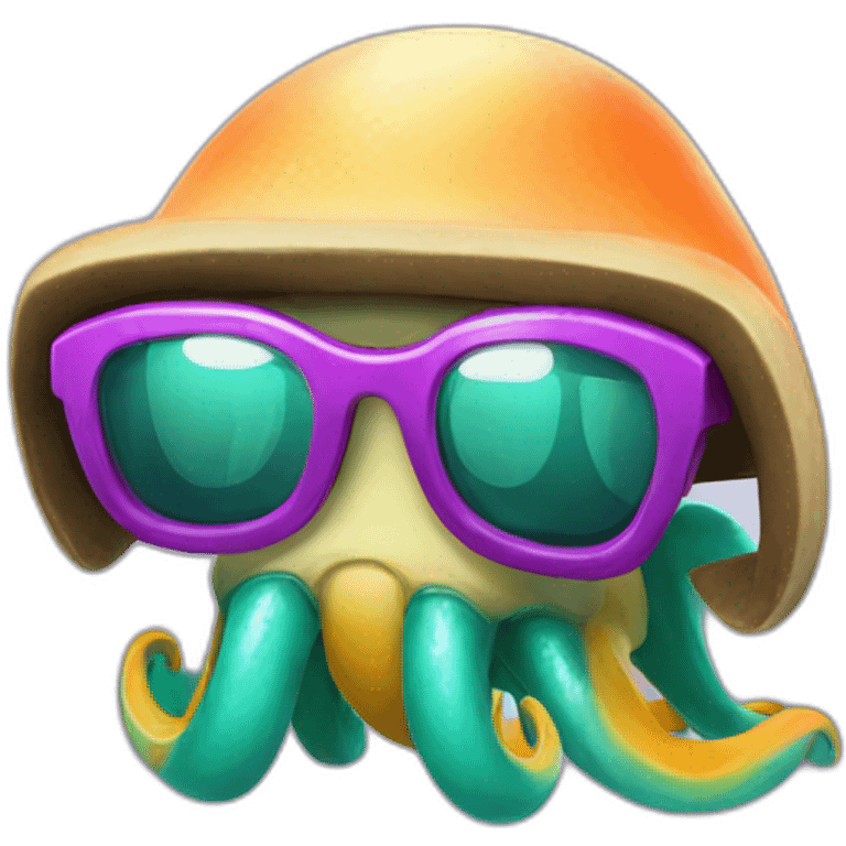 Splatoon squid in sunglasss emoji