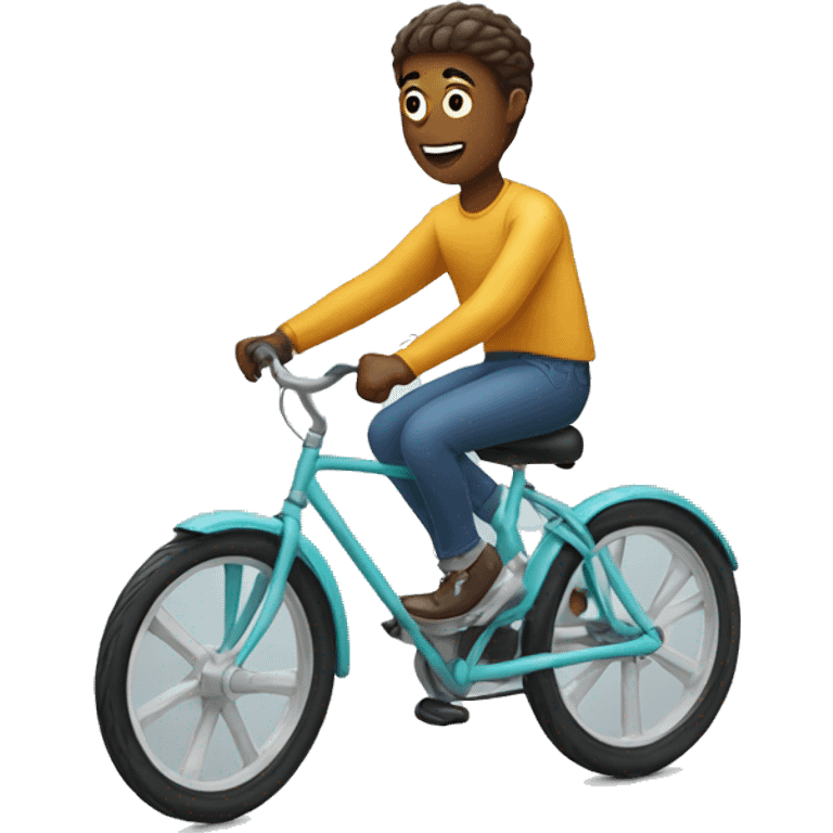 With riding a bike  emoji