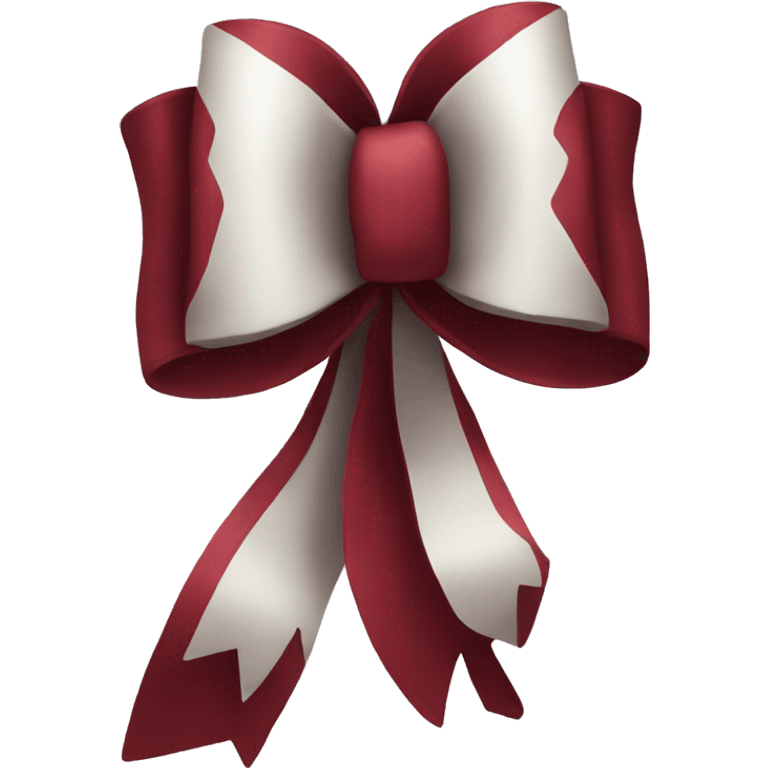 Dark red bow emoji