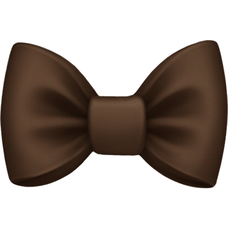 Espresso brown bow collar emoji