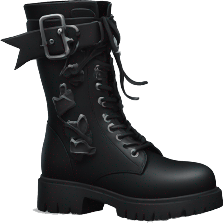 Black boots goth emoji