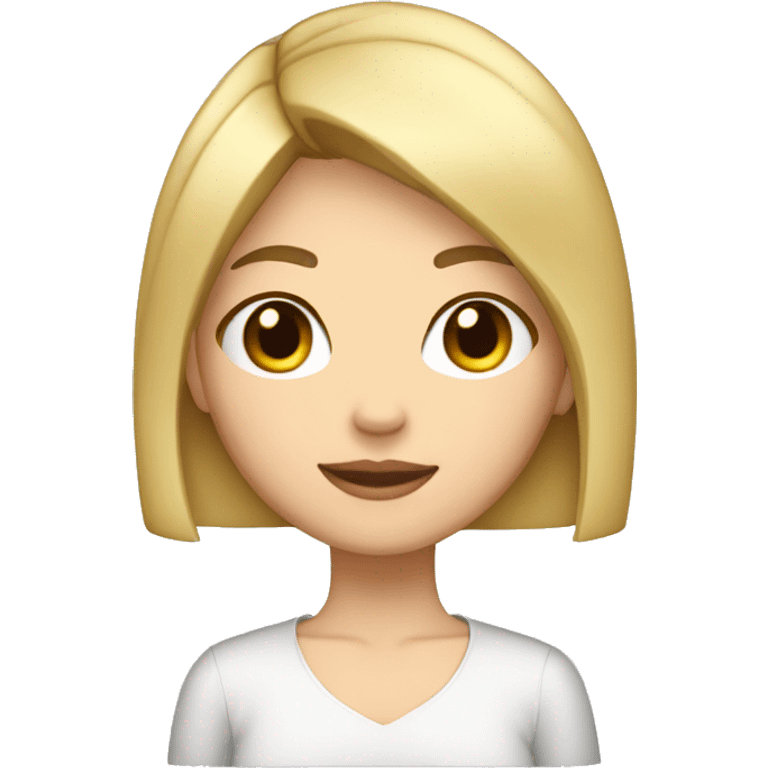 GIRL, BOB CUT, BLOND, BLACK EYES, ASIAN emoji