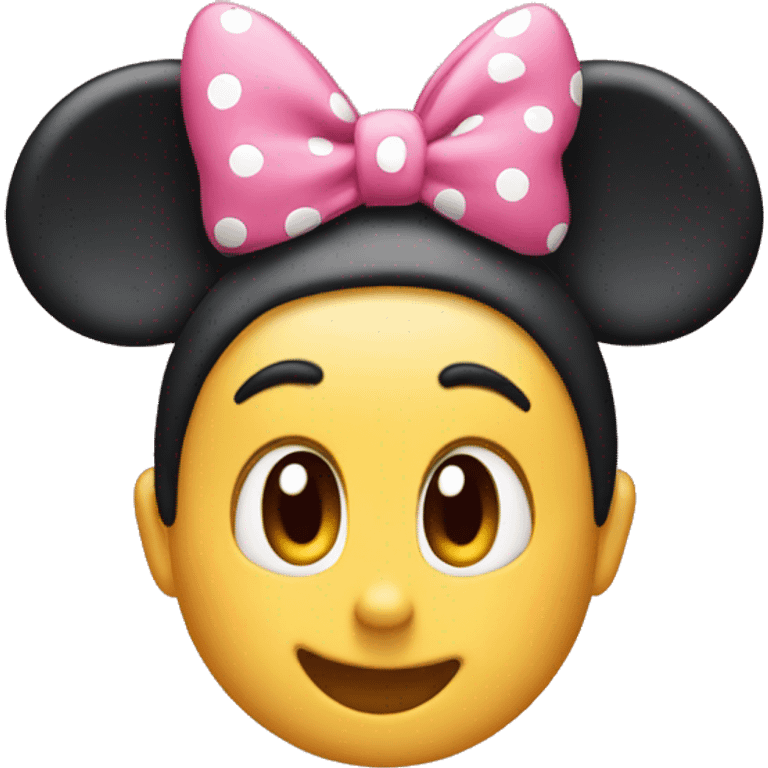 emoji with minnie mouse ears emoji