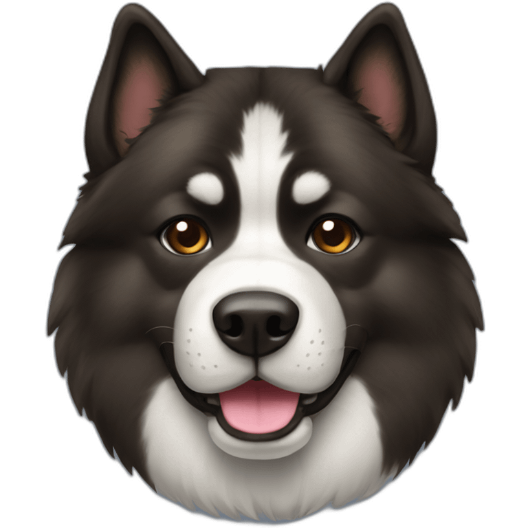 dark brindle akita dog emoji