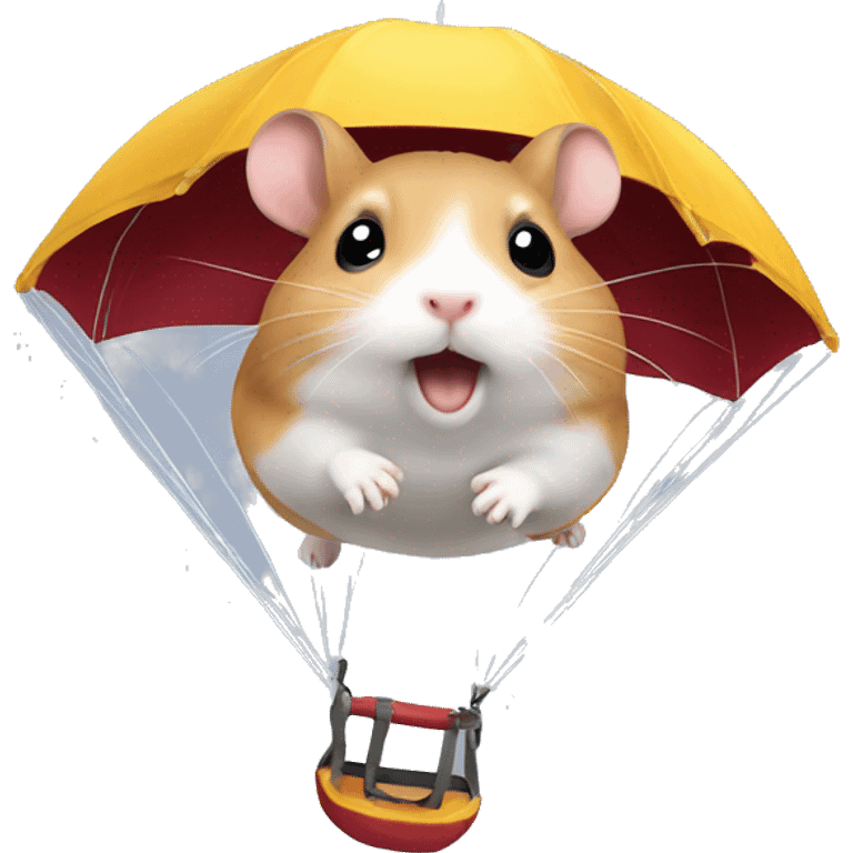 Hamster parachuting  emoji