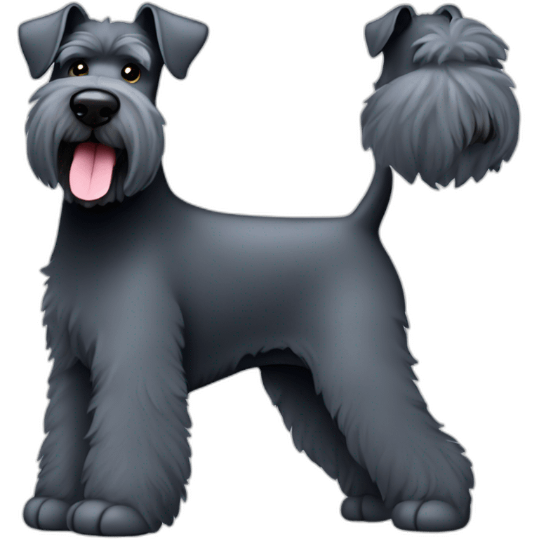 Kerry blue terrier full-body emoji