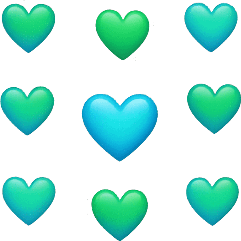 Green-blue Heart emoji