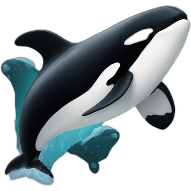 Surprised orca emoji