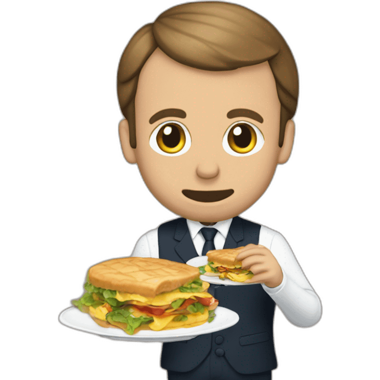 Macron qui manger zemour emoji