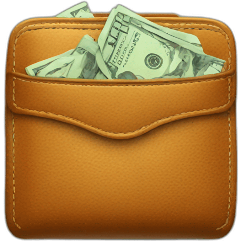 A wallet with money outside  emoji