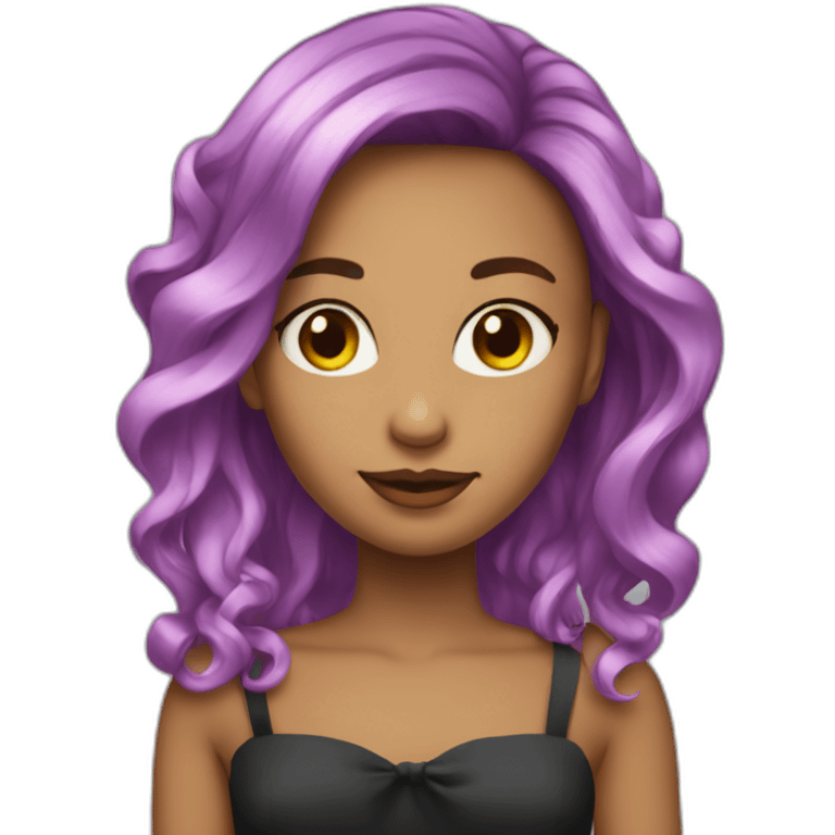 Posh-Girl-with-raibow-hair emoji