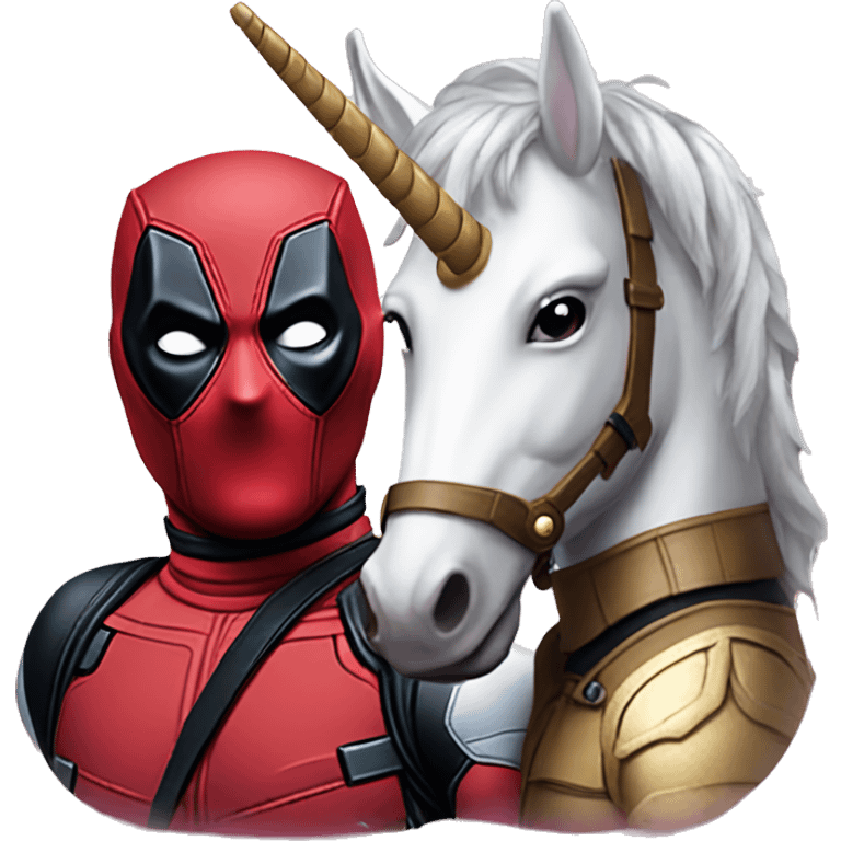 DEADPOOL WITH UNICORN  emoji