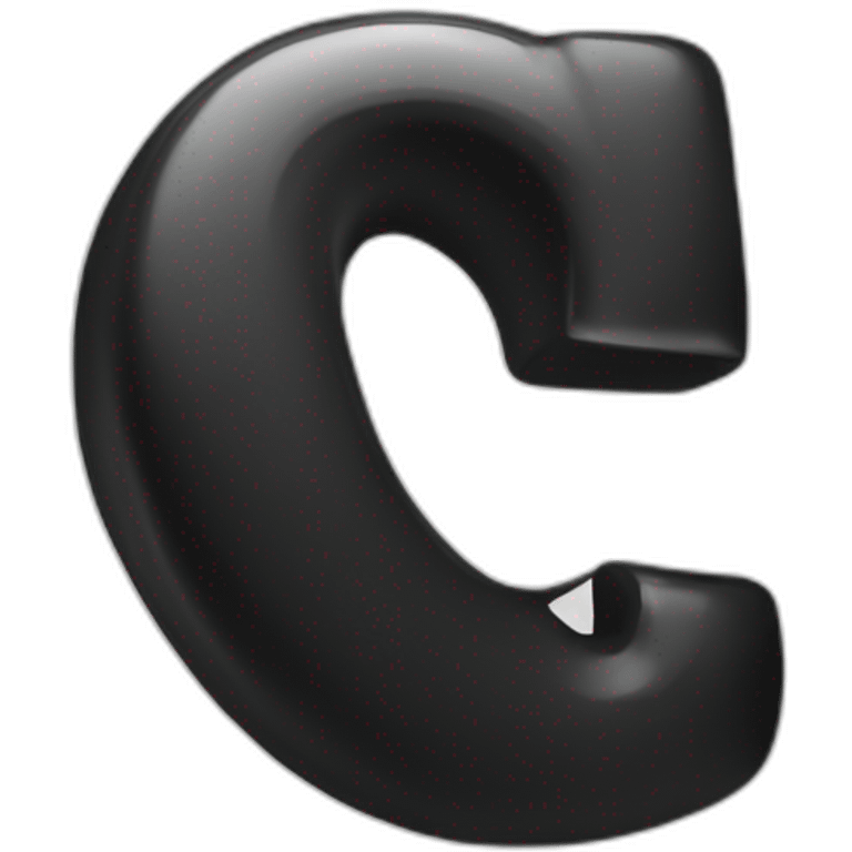 letter P, beautiful font, typography, black and white, realistic emoji