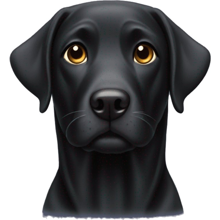 Black Lab dog emoji