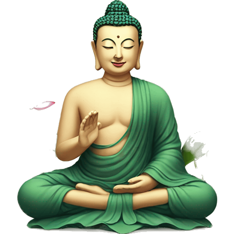 buddha with lotus emoji