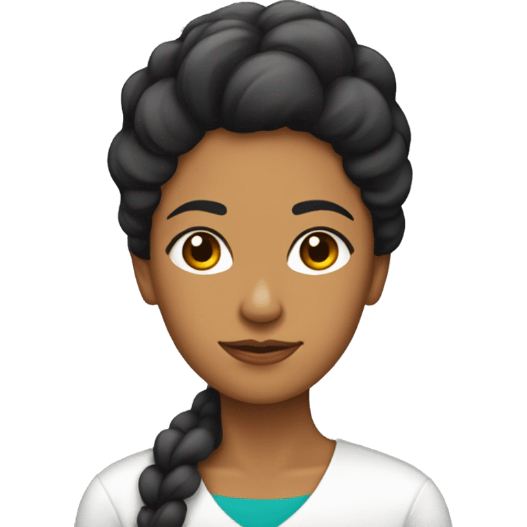 Mujer güera de pelo negro y largo dormida  emoji