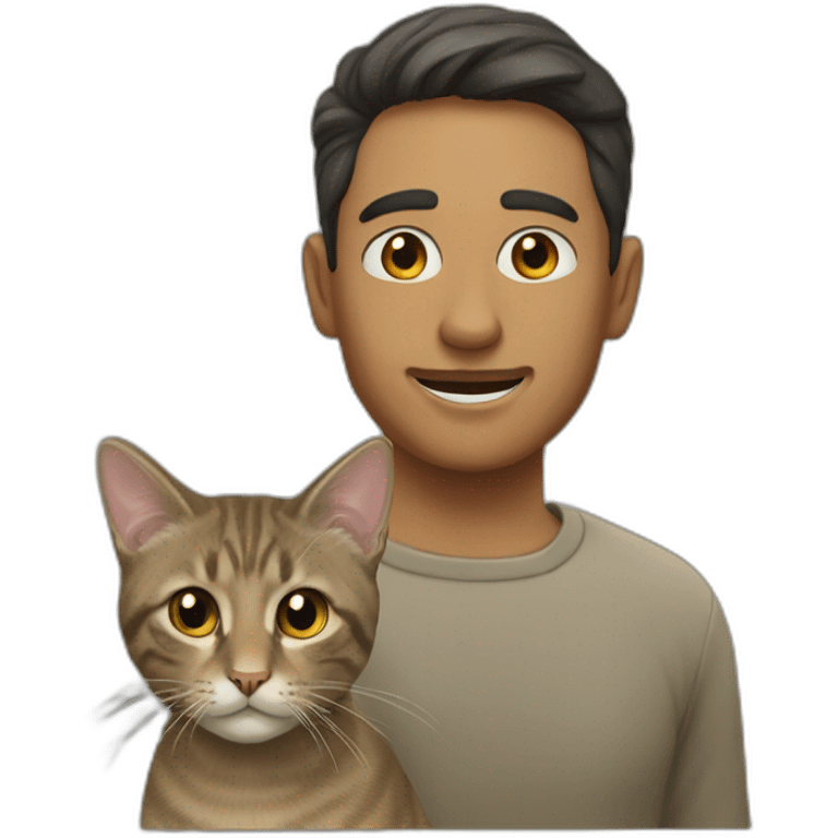 quelqu'un qui porte un chat emoji