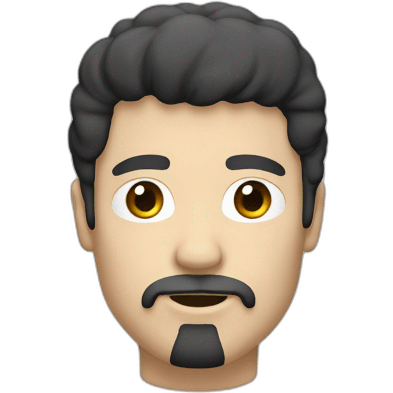 White guy with black mullet and goatee emoji