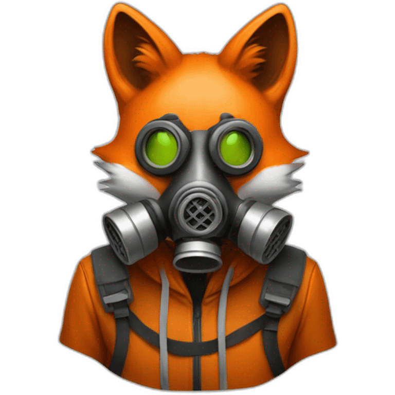 Fox with a gas mask emoji