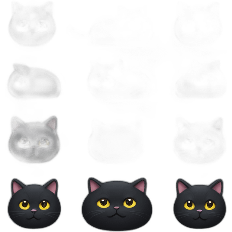 fat black cat emoji