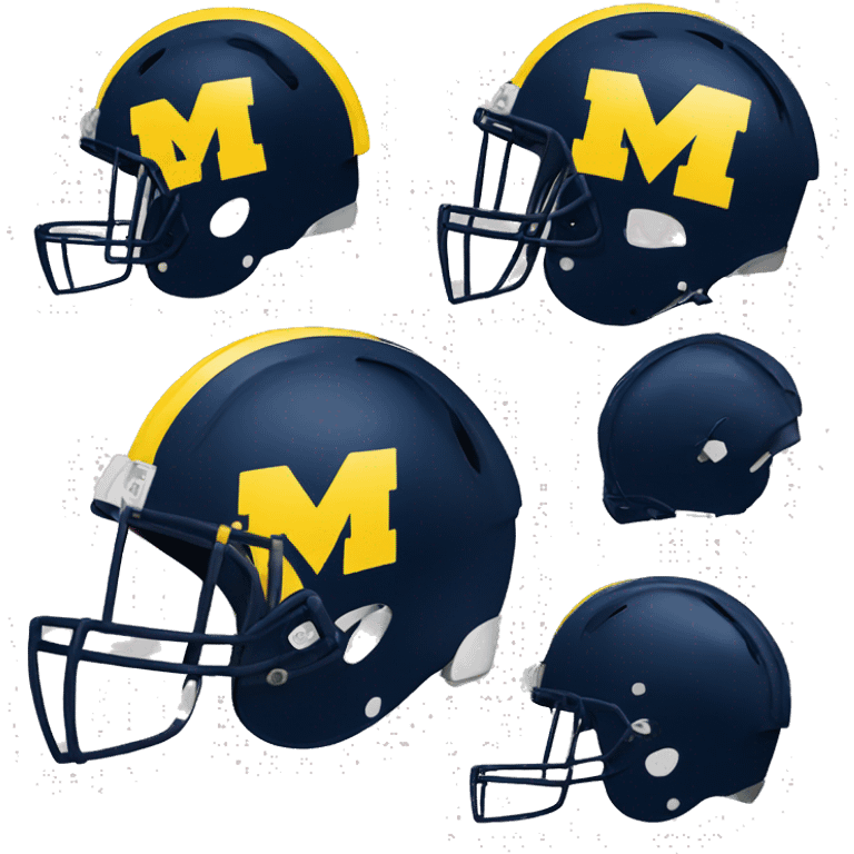 University of Michigan football helmet in trash emoji