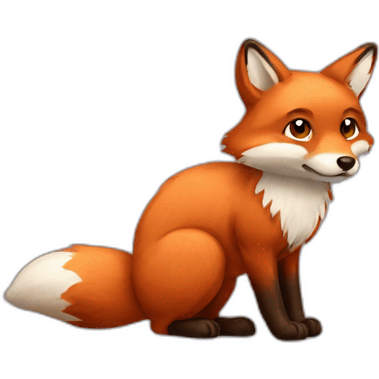 brown fur fox emoji