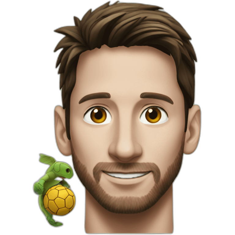 messi sur tortue emoji