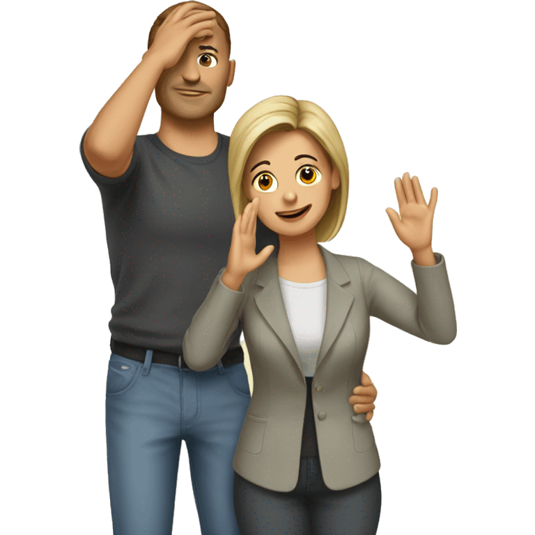 Husband salute his wife emoji