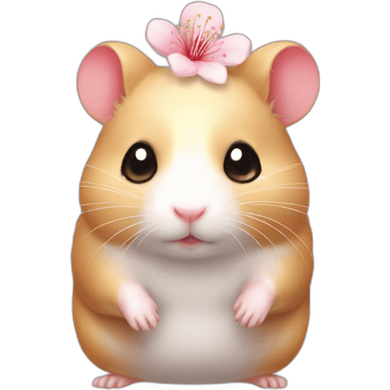 small hamster cherryblossom body emoji