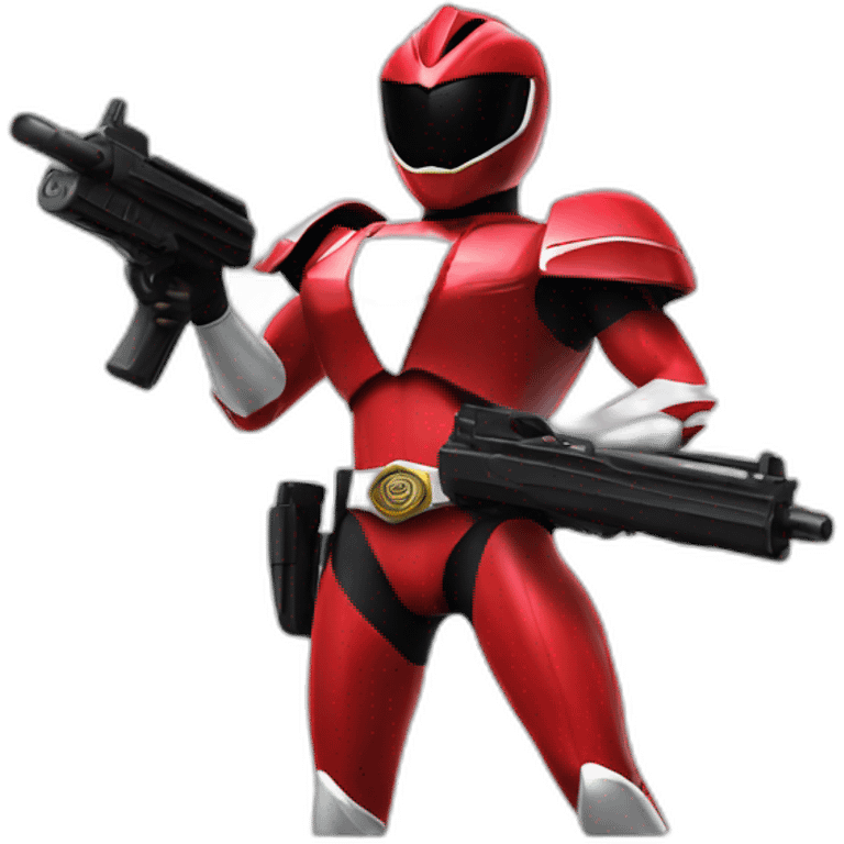 red power ranger with a police gun emoji