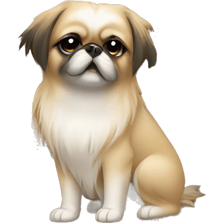 Pekinese inside a doghouse emoji