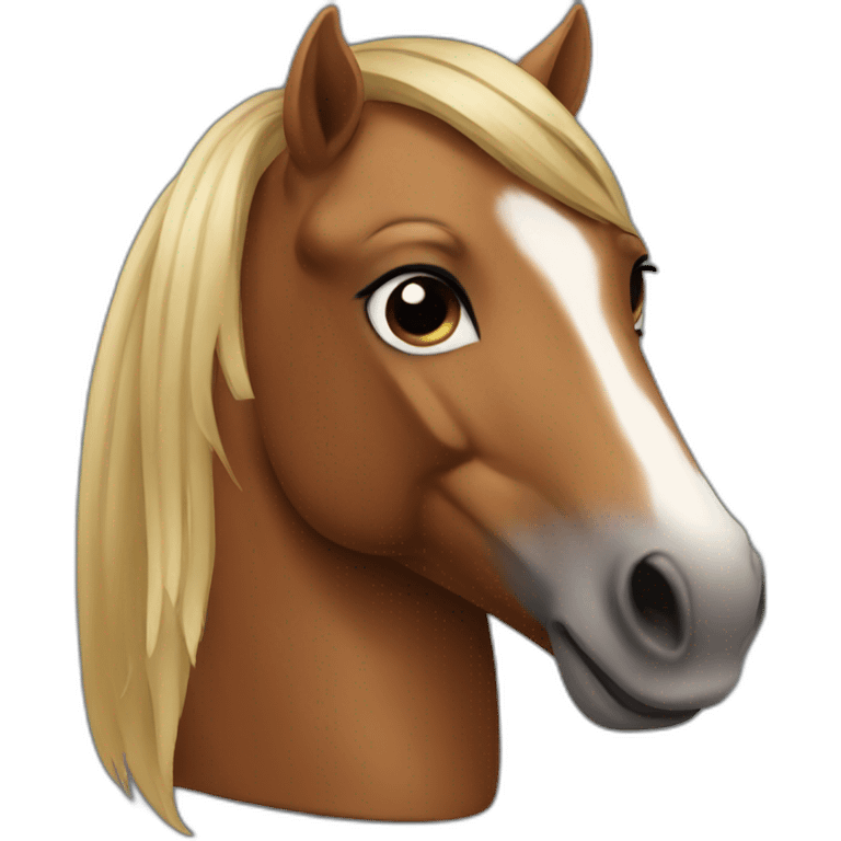 horse head girl emoji