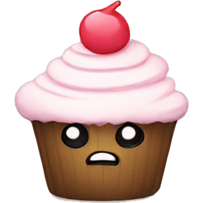 Sad cupcake emoji