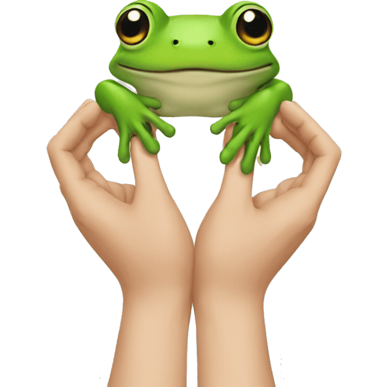 frog hands emoji