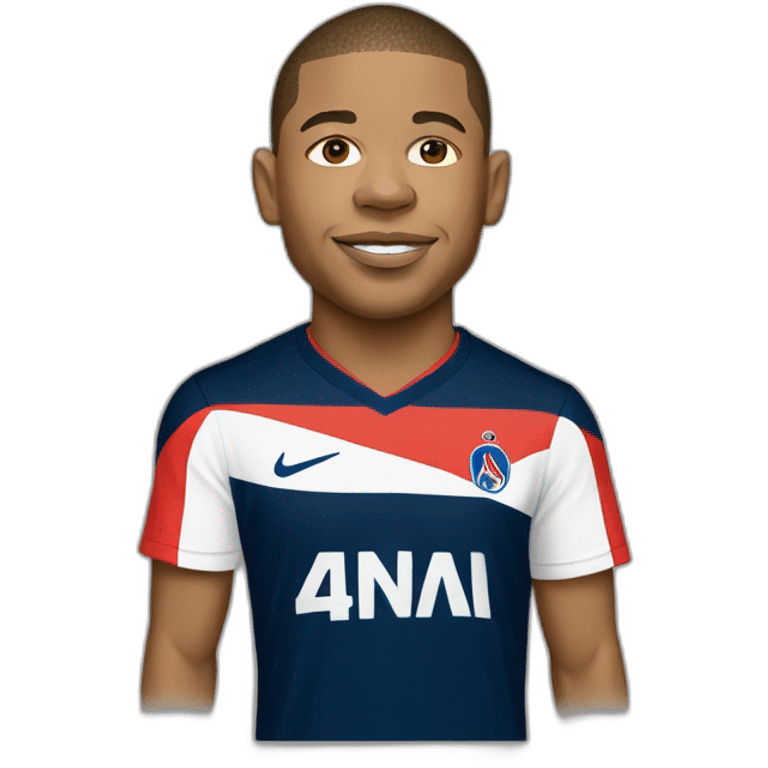 Mbappe with a réal tee-shirt emoji