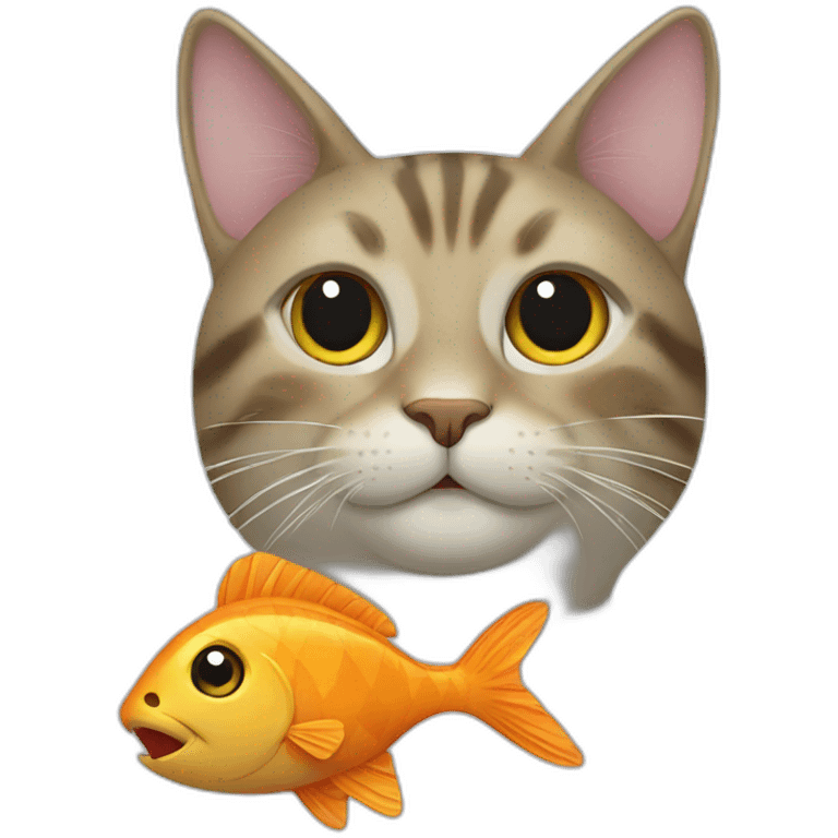 Cat with fish emoji