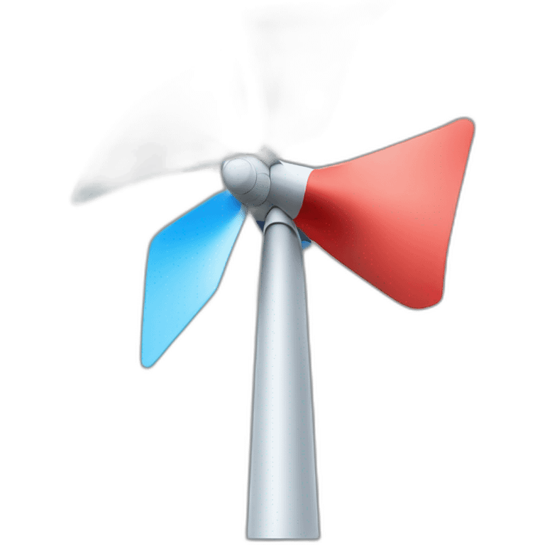 blue and red wind turbine emoji