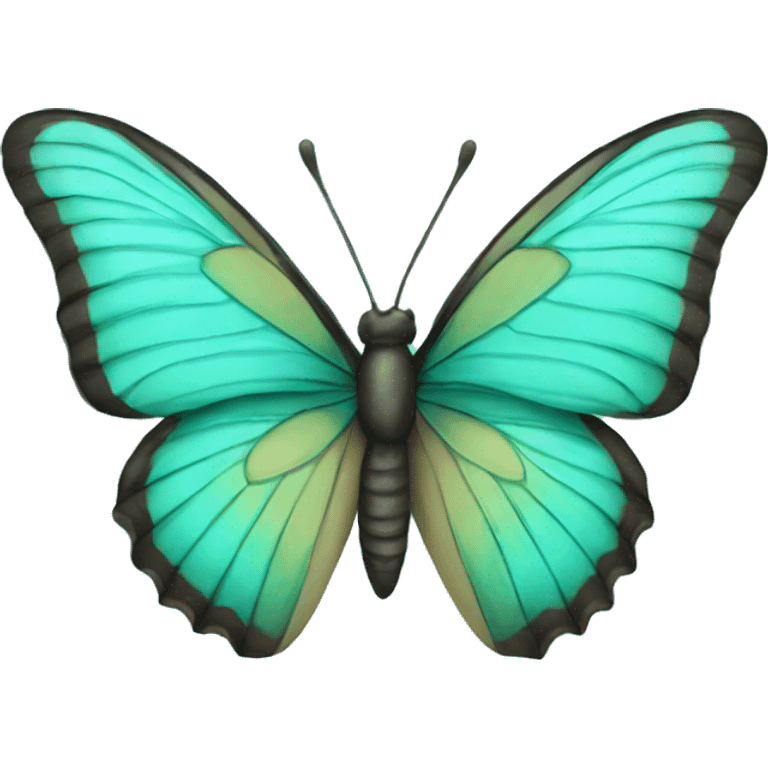 Turquoise butterfly emoji