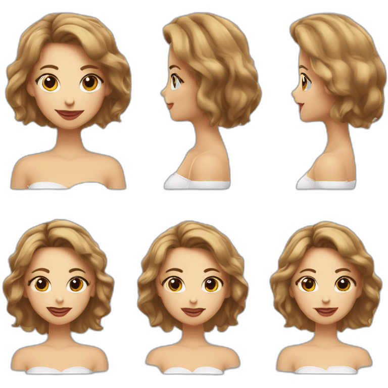 Fille avec cheveux blo'd et grain de beauté vers la bouche emoji