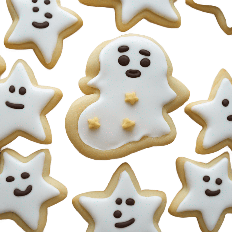 Frosted sugar cookies  emoji