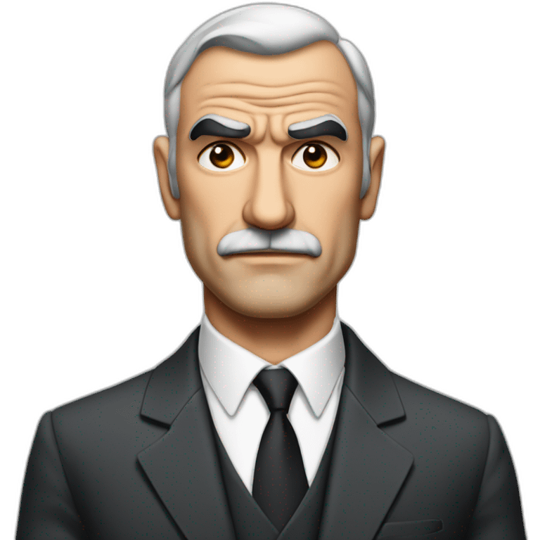 sean connery serious cartoon wearing suit emoji