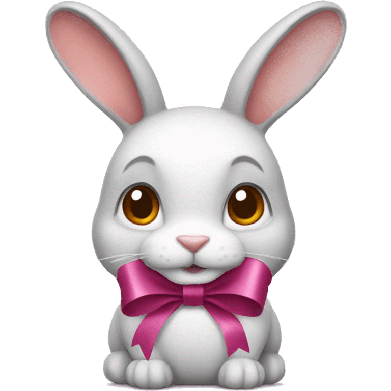 rabbit with ribbon  emoji