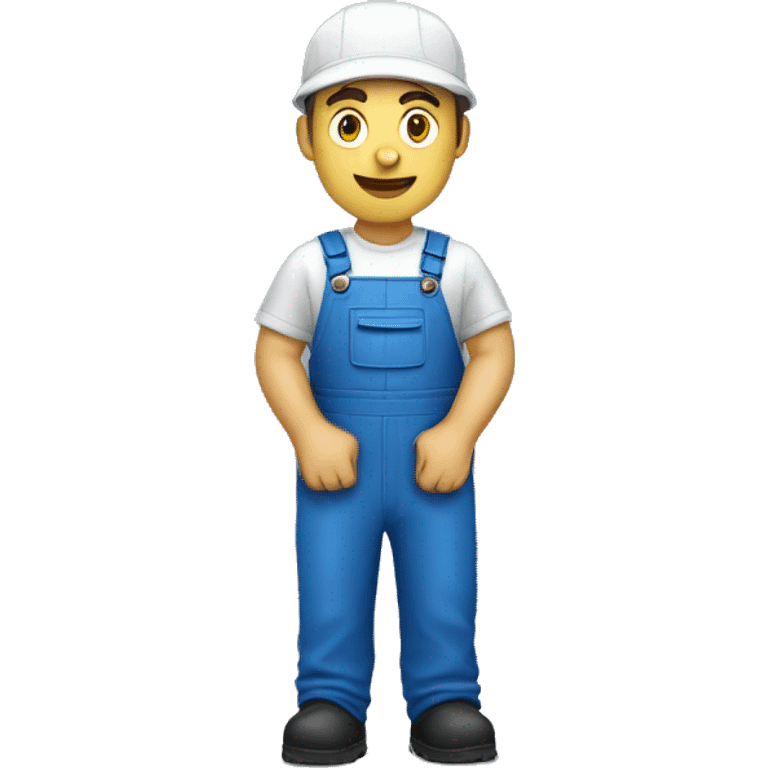 service technician with blue overallsKlicken, um Alternative zu verwenden emoji