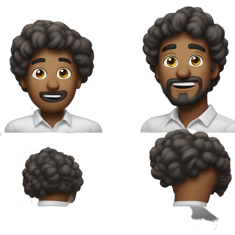 Homem cabelo liso preto, olho levemente puxado, pele clara, corpo musculoso, usando uma camisa branca com um colete da saúde, segurando um cartaz o cara da saúde vem ai  emoji