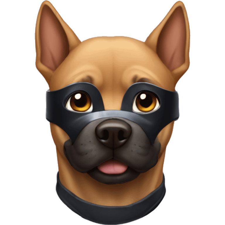 Dog wearing a Batman mask emoji