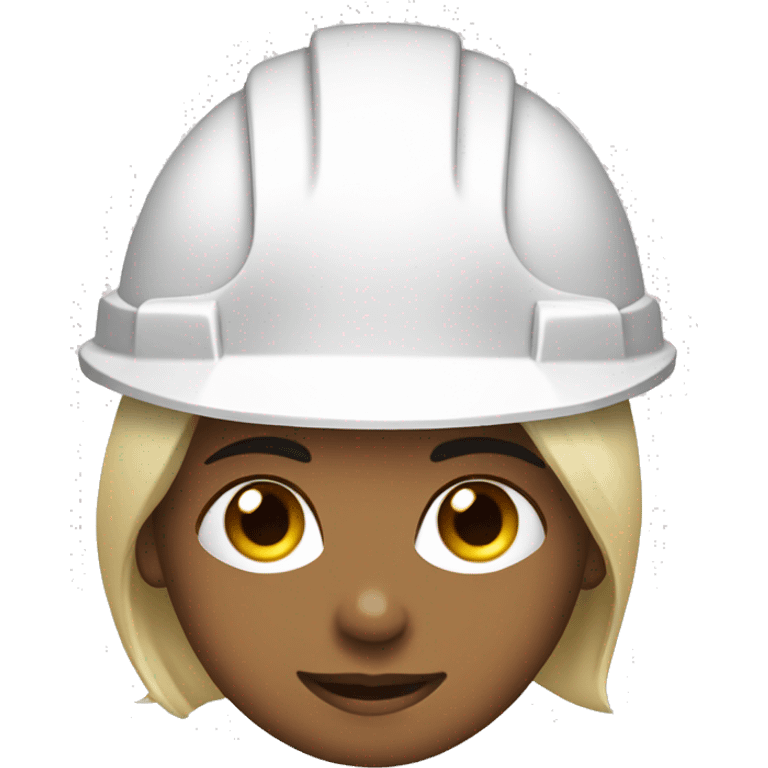 woman construction white hard hat helmet emoji