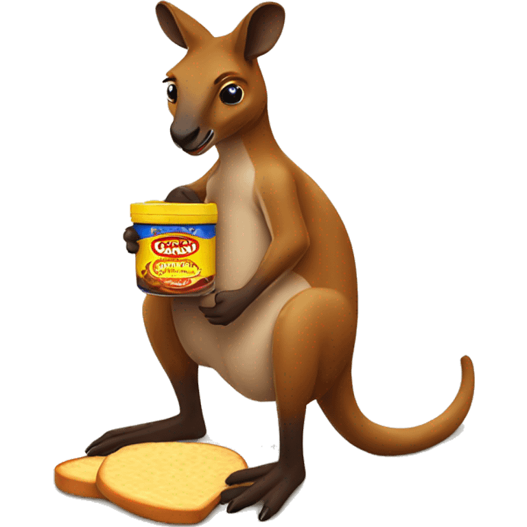 kangaroo eating vegemite emoji