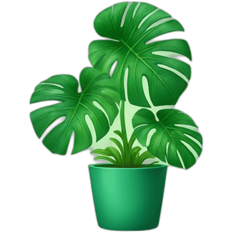 Monstera plant emoji